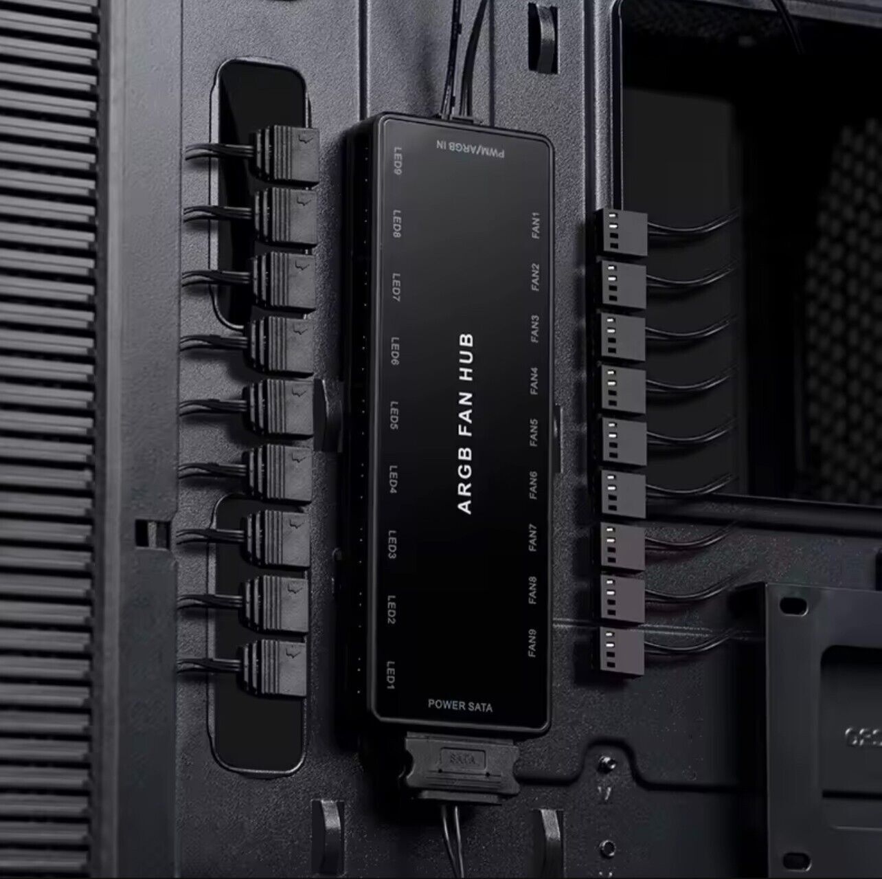 Hub Schwarz AE RGB Steuerung Controller für PC Modding Zubehör ASUS MSI SYNC