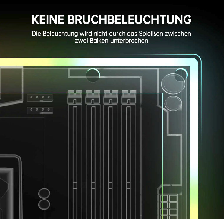 Mainboard RGB Lichtleiste X-M-ATX Zubehör Modding Beleuchtung für PC ASUS SYNC