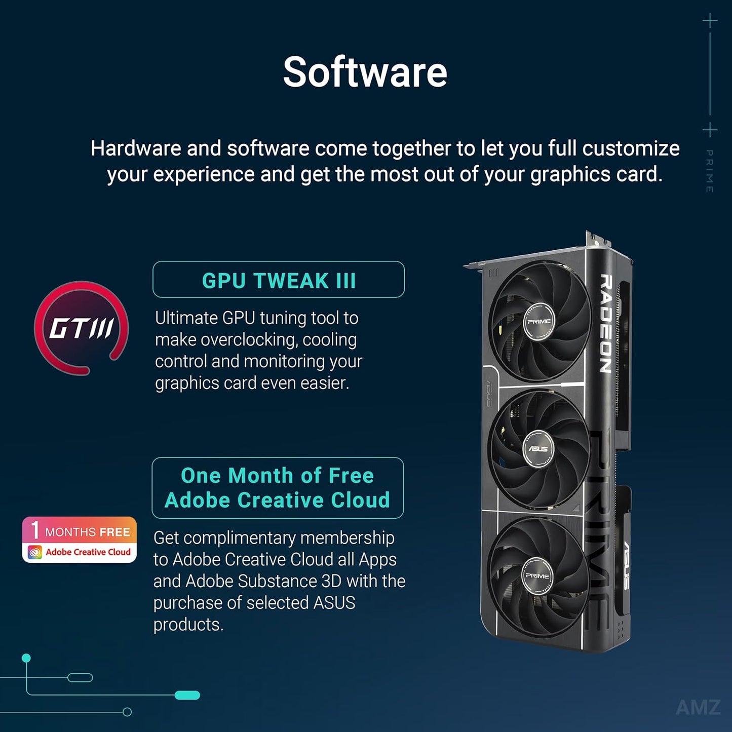 ASUS Prime Radeon RX 9060 XT OC Edition 8GB GDDR6 Gaming Grafikkarte (AMD Radeon RX9060XT, AMD RDNA 4 Architektur, PCIe 5.0, 1x HMDI 2.1b, 2X DisplayPort 2.1a, PRIME-RX9060XT-O8G)