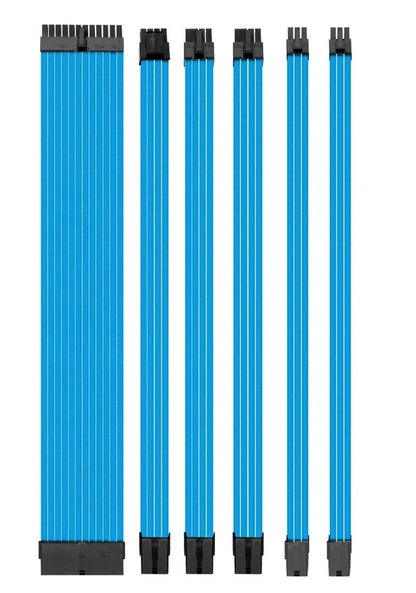 PC Kabel Set Hellblau 6er Moding Kabel mit ATX IDE Gaming PC ASUS MSI AORUS ARGB