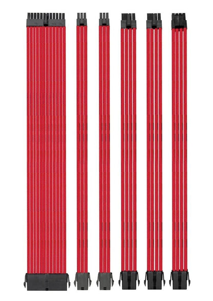 PC Kabel Set Rot 6er Modding Kabel mit ATX IDE Gaming PC ASUS MSI AORUS ARGB