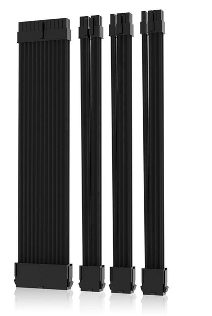 PC Kabel Set Schwarz 4er Moding Kabel mit  ATX IDE Gaming PC ASUS MSI AORUS ARGB