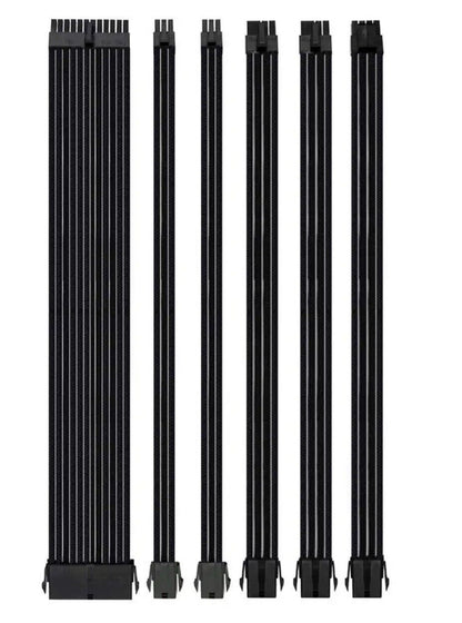 PC Kabel Set Schwarz 6er Modding Kabel mit ATX IDE Gaming PC ASUS MSI AORUS ARGB