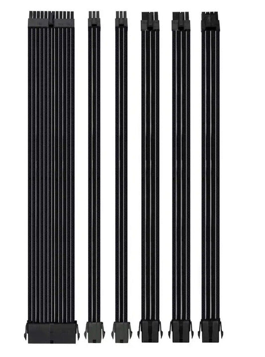 PC Kabel Set Schwarz 6er Modding Kabel mit ATX IDE Gaming PC ASUS MSI AORUS ARGB