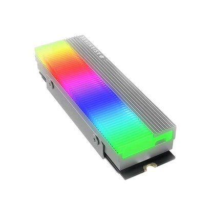 SSD M.2 ARGB Kühlkörper Grau Premium Kühlung für SSD Moding Zubehör ASUS SYNC