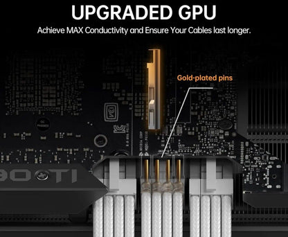 PC Kabel Set Weiß 4er Modding Kabel mit Weißen Steckern ATX IDE Gaming-PC