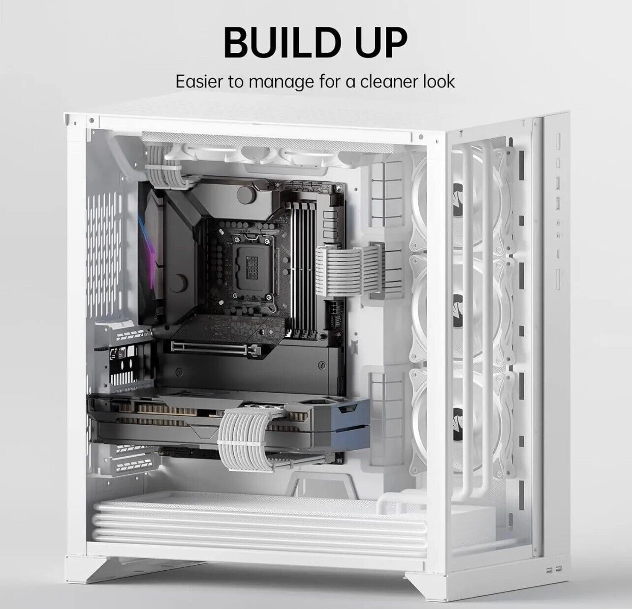 PC Kabel Set Weiß 4er Modding Kabel mit Schwarze Steckern ATX IDE Gaming PC ARGB