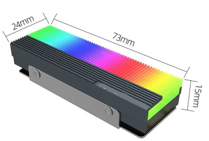 SSD M.2 ARGB Kühlkörper Schwarz Premium Kühlung für SSD Modding Zubehör ASUS