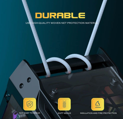 PC Kabel Weiß 6er Set Double CPU Modding Kabel ATX IDE Gaming PC ASUS SYNC