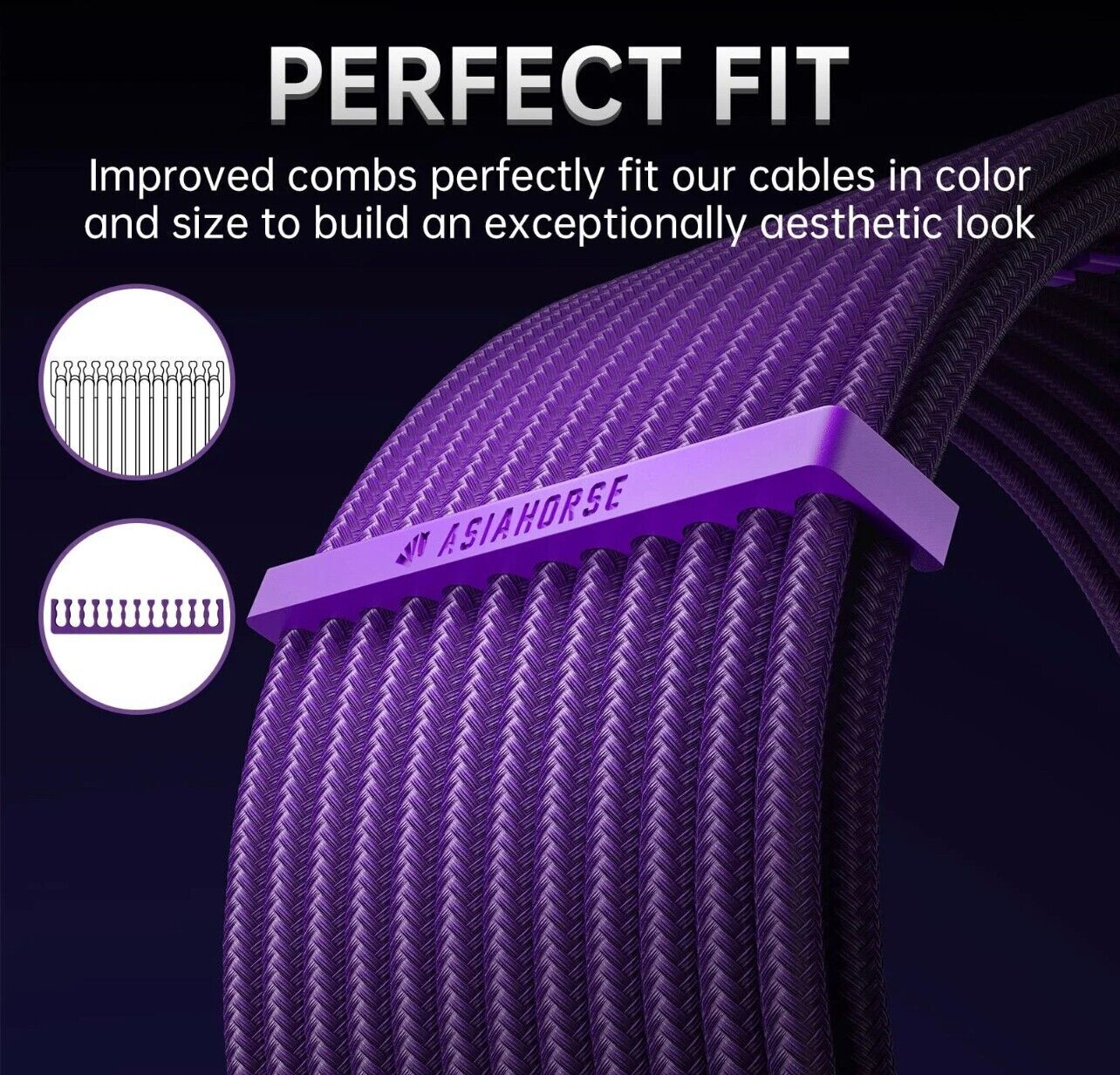 PC Kabel Set Lila 6er Modding Kabel mit ATX IDE Gaming PC ASUS MSI AORUS ARGB