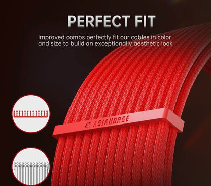 PC Kabel Set Rot 6er Modding Kabel mit ATX IDE Gaming PC ASUS MSI AORUS ARGB