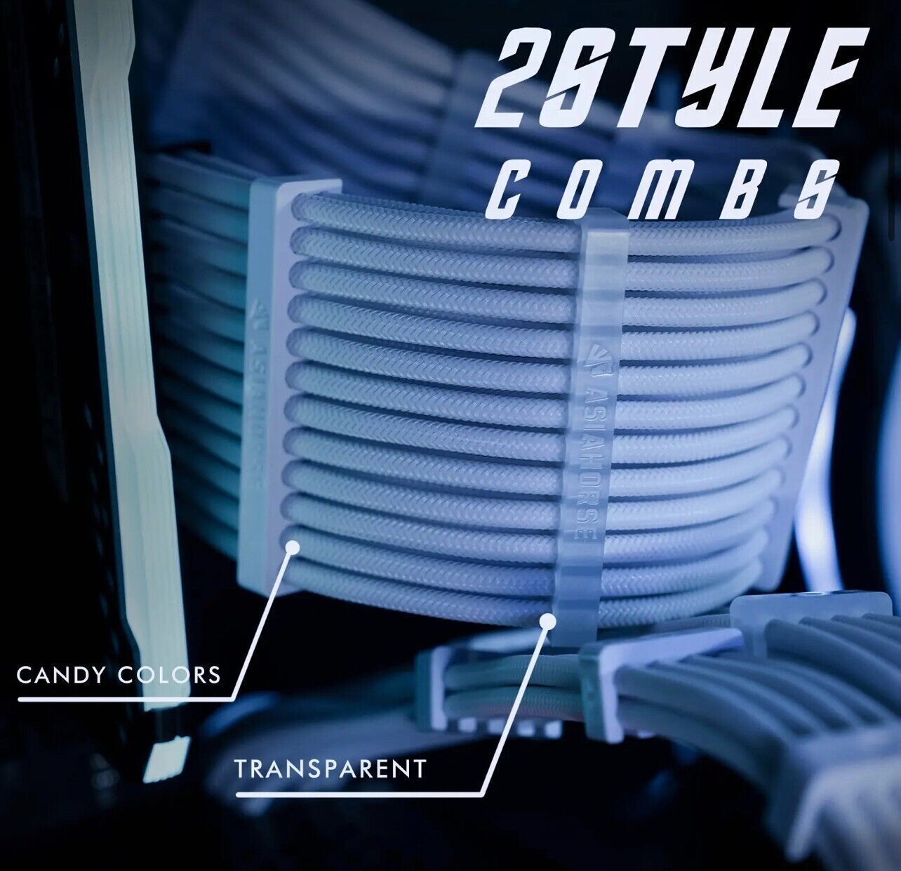 PC Kabel Set Weiß 4er Modding Kabel mit Schwarze Steckern ATX IDE Gaming PC ARGB