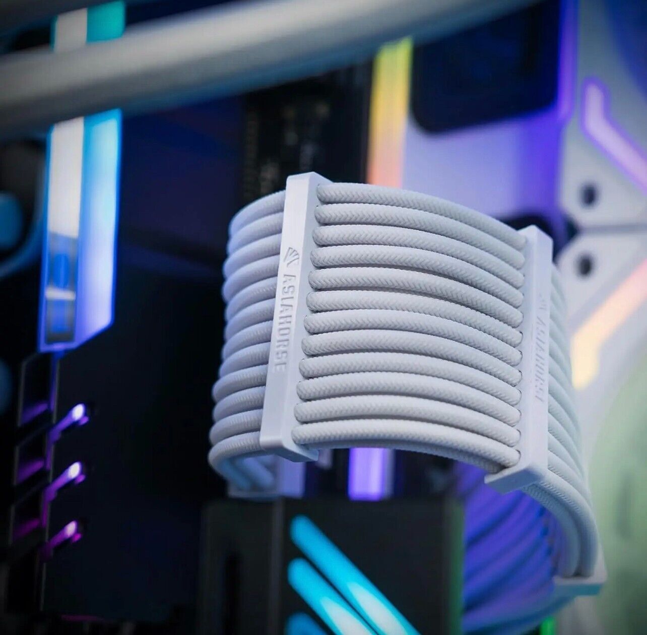 PC Kabel Set Weiß 6er Modding Kabel mit ATX IDE Gaming PC ASUS MSI AORUS ARGB