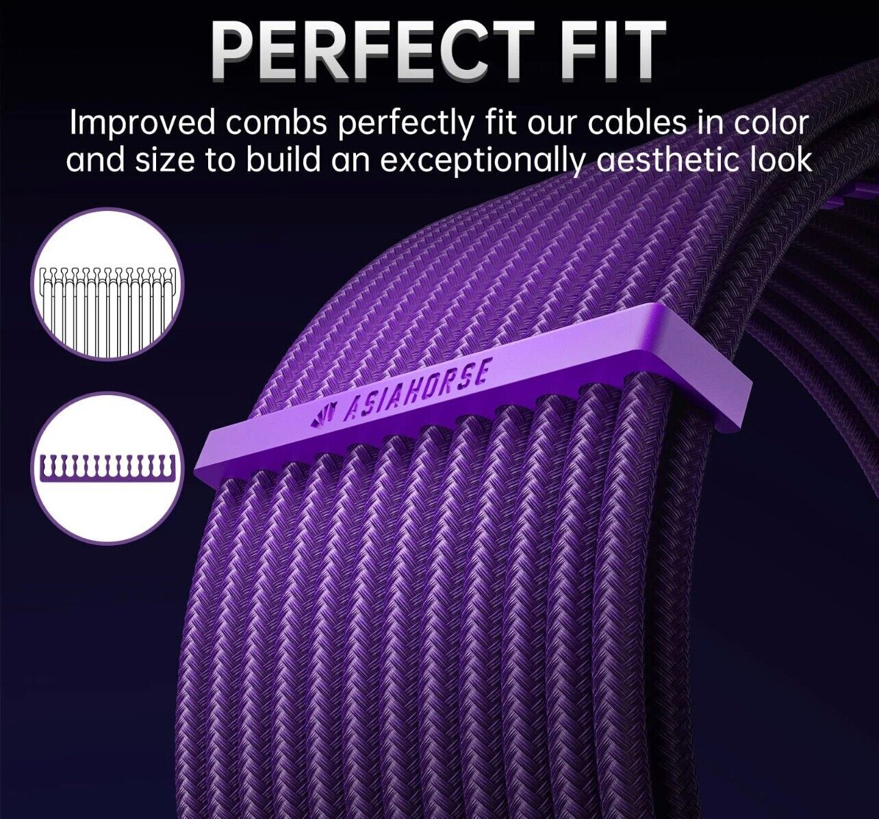 PC Kabel Set Lila 4er Modding Kabel mit ATX IDE Gaming-PC ASUS MSI AORUS ARGB