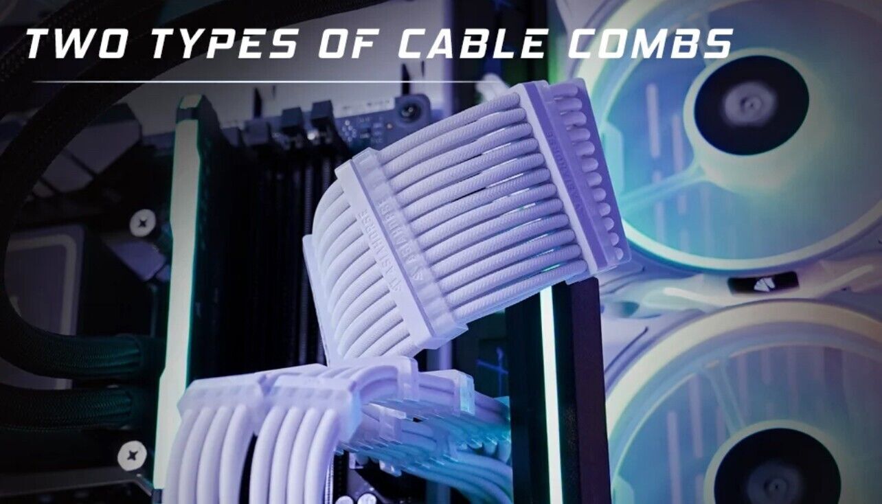 PC Kabel Set Weiß 4er Modding Kabel mit Weißen Steckern ATX IDE Gaming-PC