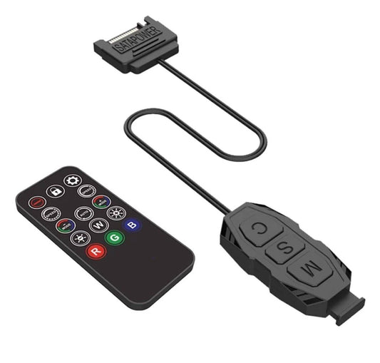 HUB ARGB Schwarz mit Fernbedienung Single Kabel für PC RGB-Beleuchtung ASUS MSI