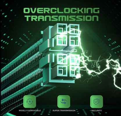 Grafikkarte PCI Kabel 8 Pin zu 6+2 Pin Schwarz 18AWG 30CM Moding Kabel ASUS SYNC