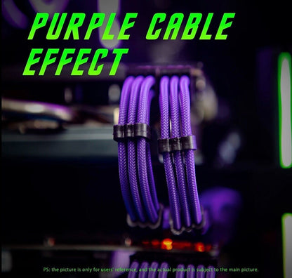 Grafikkarten PCIE Kabel 8 Pin zu 6+2 Pin Lila 18AWG 30CM Modding-Kabel ASUS SYNC