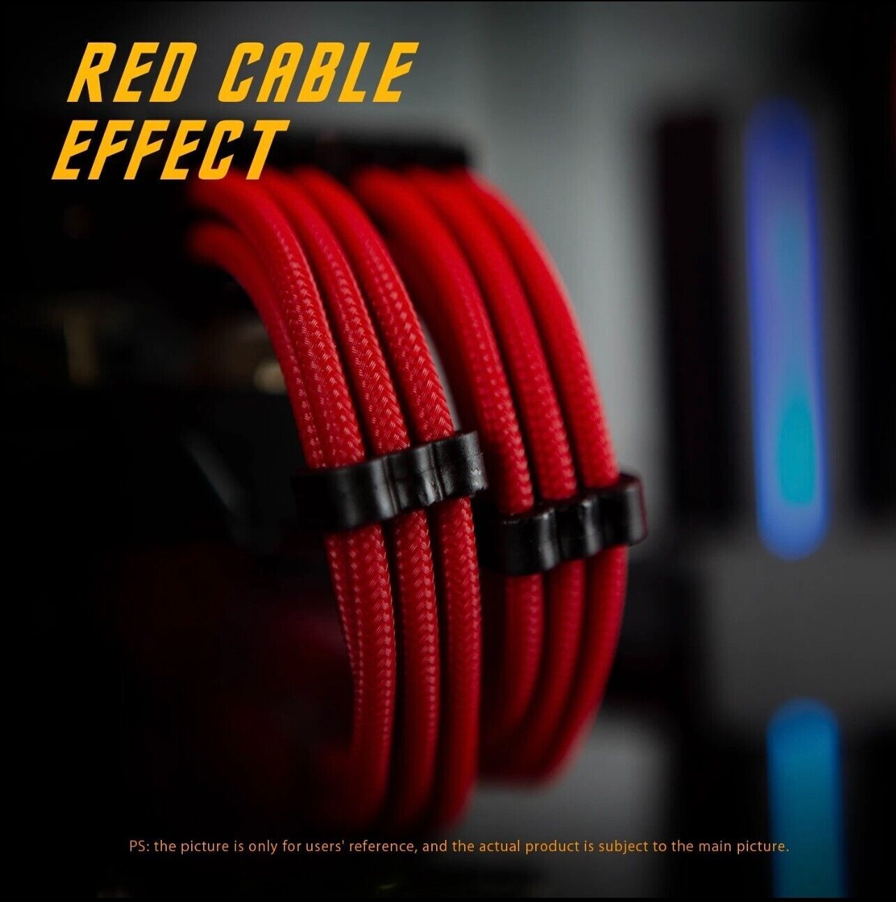 Grafikkarten PCIE Kabel 8 Pin zu 6+2 Pin Rot 18AWG 30CM Modding-Kabel ASUS SYNC