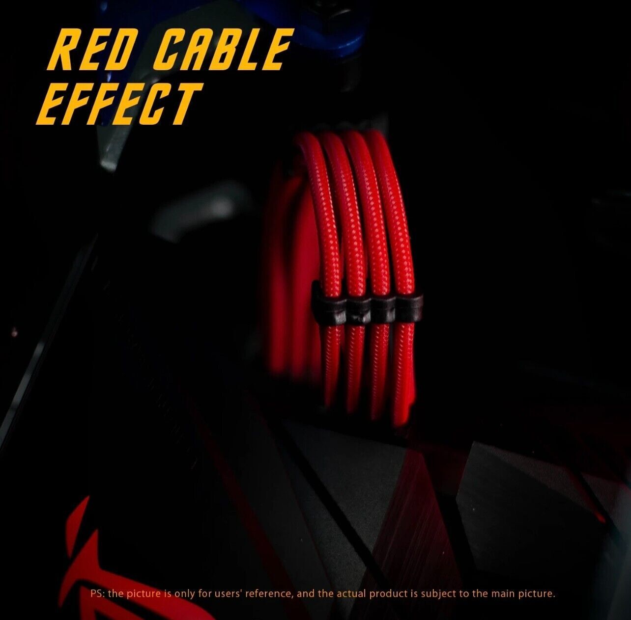 Grafikkarten PCIE Kabel 8 Pin zu 6+2 Pin Rot 18AWG 30CM Modding-Kabel ASUS SYNC