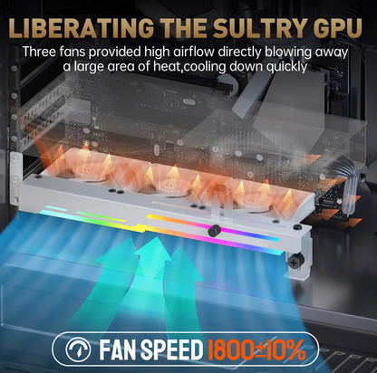 Grafikkarten Kühler Weiß ARGB RGB Zubehör PC-Modding ASUS MSI AORUS SYNC PC