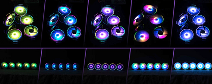 Lüfter Schwarz ARGB mit Controller Gehäuselüfter für PC Modding Zubehör ASUS MSI