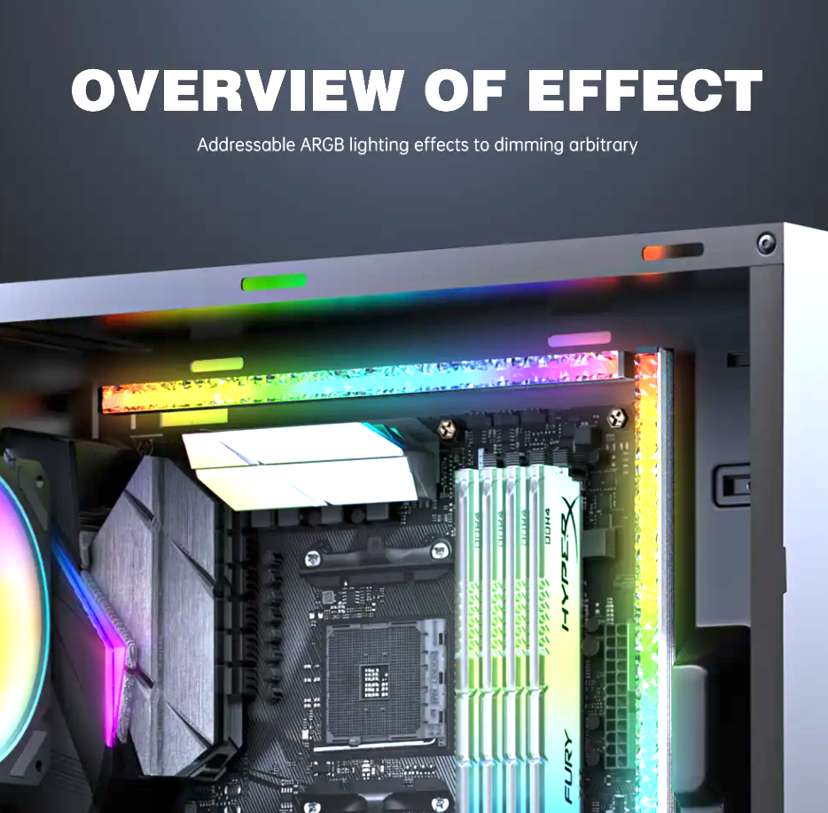 PC Diamant ARGB LED Strip Magnetisch 410mm RGB Zubehör für Modding Beleuchtung