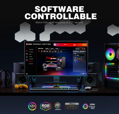 PC Diamant ARGB LED Strip Magnetisch 280mm RGB Zubehör für Modding Beleuchtung