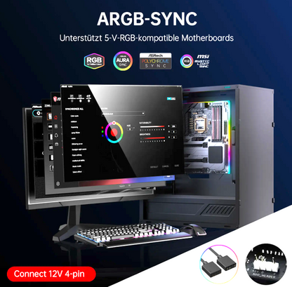 Mainboard RGB Lichtleiste X-ATX Zubehör Modding Beleuchtung für PC ASUS MSI SYNC