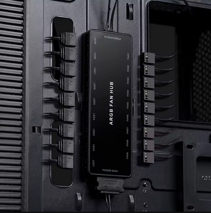 Hub AE Schwarz mit Controller RGB Steuerung für PC Modding Zubehör ASUS MSI SYNC