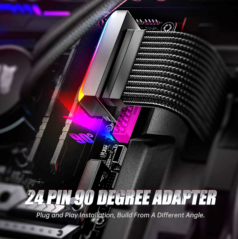Mainboard 24 Pin ARGB Adapter Schwarz Zubehör kompatibel mit jedem Mainboard MSI