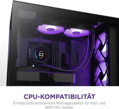 NZXT Kraken Elite 360 RGB - RL-KR36E-B1-360mm AIO CPU Wasserkühlung - 2,36" LCD Display 640x640-3x120mm Core Fans - EIN Breakoutkabel zur einfachen Installation - anpassbar durch NZXT CAM, Schwarz
