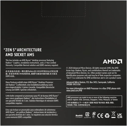AMD Ryzen 9 9900X 5.6GHZ AM5 12C/24T 120W 76MB TRAY