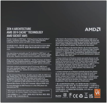 AMD Ryzen 7 7800X3D 5GHz AM5 8C/16T 120W 104MB TRAY