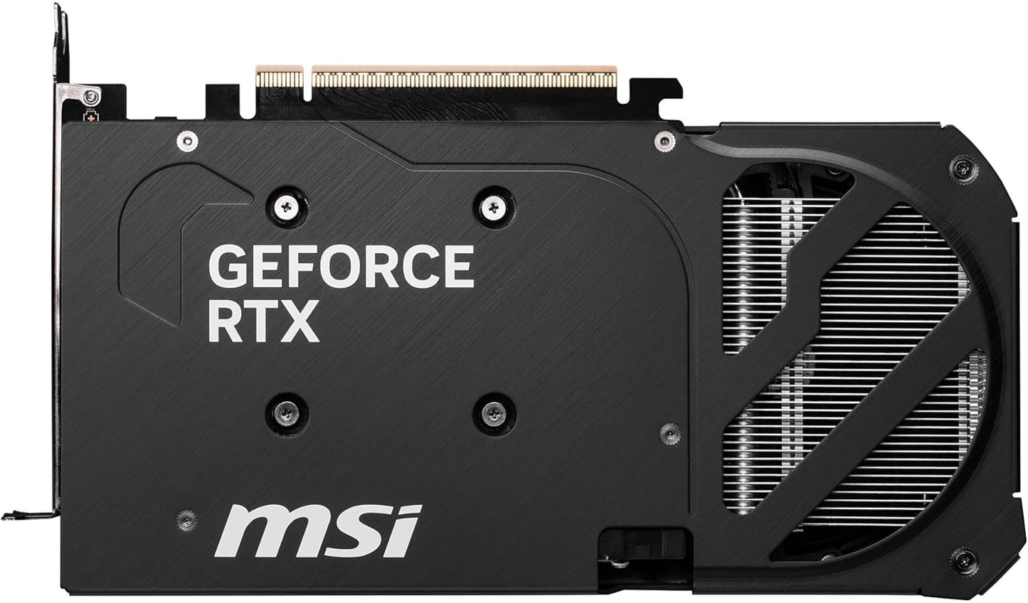 MSI GeForce RTX 5060 Ti 16G Shadow 2X OC Plus - 16GB GDDR7 (28Gbps/128-bit), PCIe 5, Boost: 2602 MHz, HDMI 2.1b, DisplayPort 2.1b, Metall Rückplatte