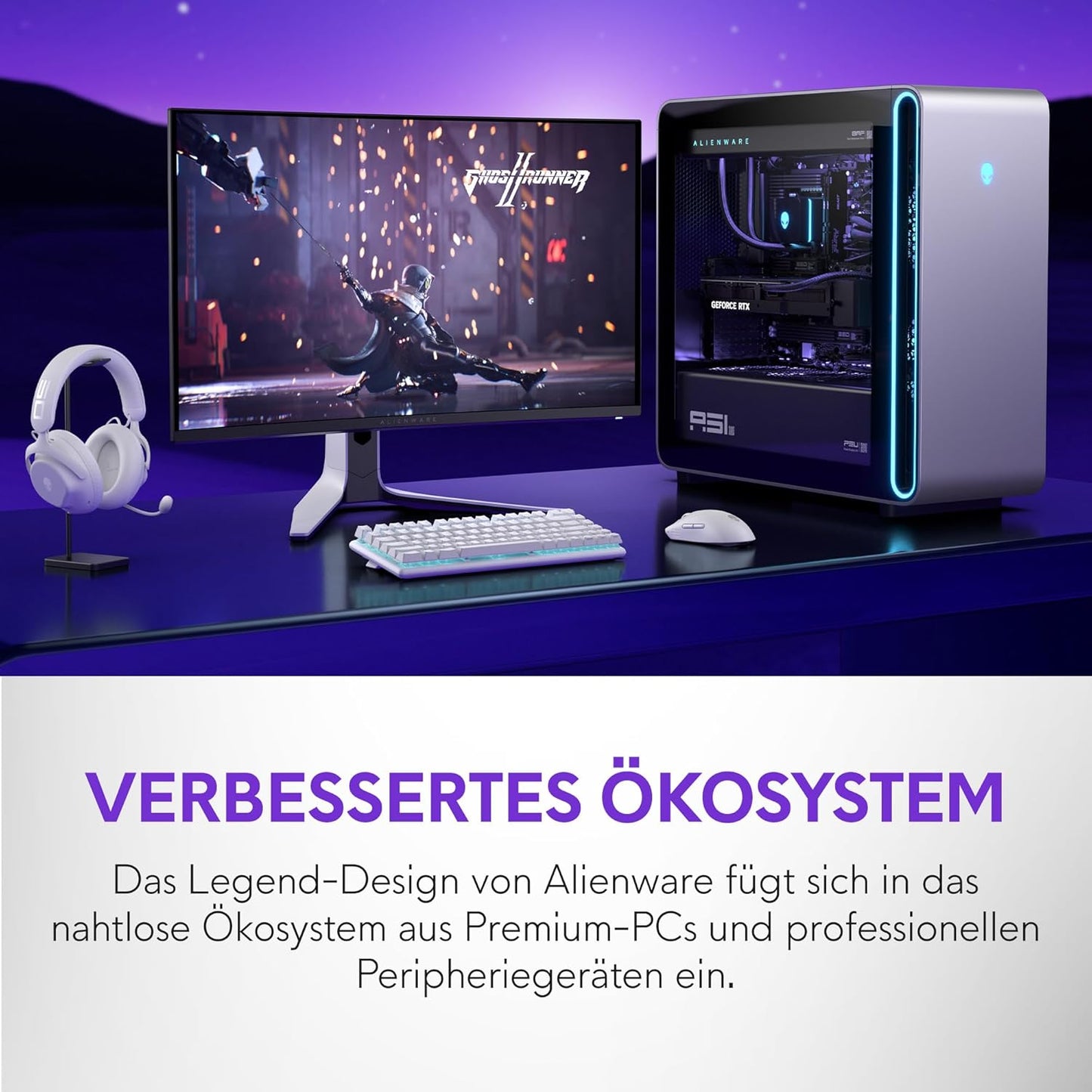 Alienware Area-51 Gaming Desktop - Intel Core Ultra 9 Series 2, Nvidia GeForce RTX 5090, 64GB RAM, 4TB SSD, Liquid-Cooled CPU, Windows 11 Home, AlienFX - Lunar Silver