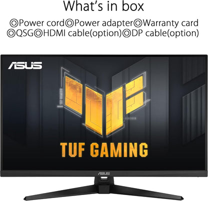 ASUS TUF Gaming VG32AQA1A- 31,5 Zoll WQHD Monitor - 170 Hz, 1ms GtG, FreeSync Premium & G-Sync kompatibel, DisplayHDR 400 - Fast IPS Panel, 16 9, 2560x1440, DP, HDMI, USB, ergonomisch, Speaker