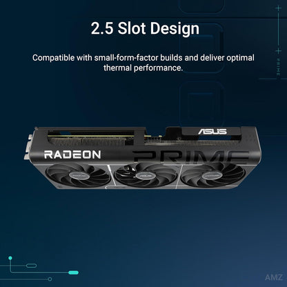 ASUS Prime Radeon RX 9060 XT OC Edition 8GB GDDR6 Gaming Grafikkarte (AMD Radeon RX9060XT, AMD RDNA 4 Architektur, PCIe 5.0, 1x HMDI 2.1b, 2X DisplayPort 2.1a, PRIME-RX9060XT-O8G)