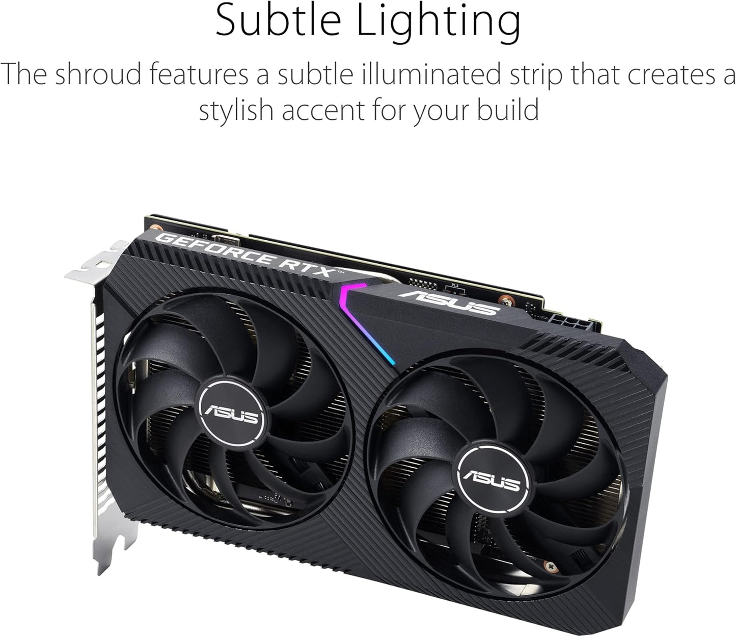 ASUS Dual GeForce RTX 3050 V2 OC Edition 8GB GDDR6 Gaming Grafikkarte (Nvidia RTX3050 V2, PCIe 4.0, HDMI 2.1, DisplayPort 1.4a, DUAL-RTX3050-O8G-V2)
