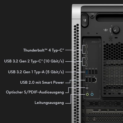 Alienware Area-51 Gaming Desktop - Intel Core Ultra 9 Series 2, Nvidia GeForce RTX 5090, 64GB RAM, 4TB SSD, Liquid-Cooled CPU, Windows 11 Home, AlienFX - Lunar Silver