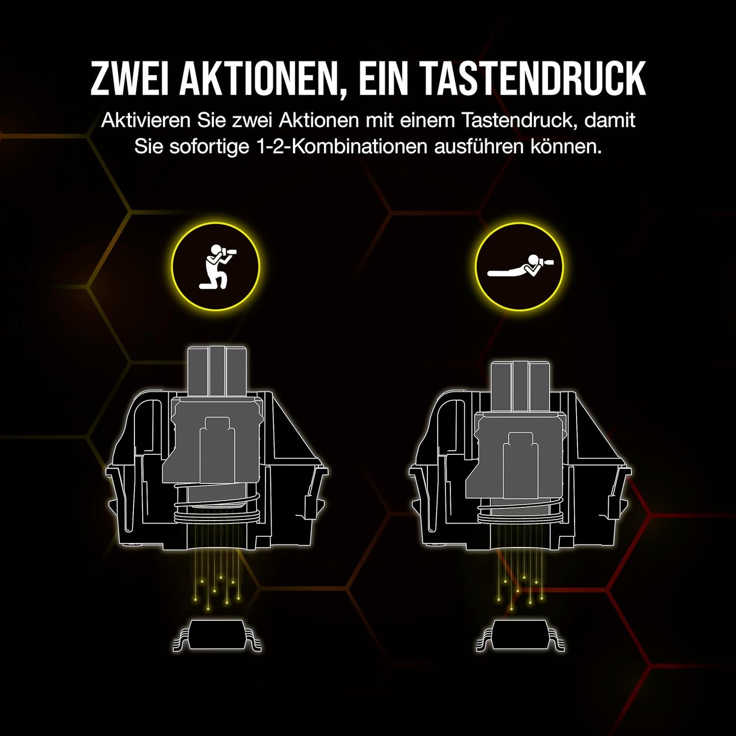 CORSAIR K70 MAX RGB Magnetisch-Mechanische Kabelgebundene Gaming-Tastatur - MGX Einstellbare Schalter, SOCD und Rapid Trigger, PBT Double-Shot-Tastenkappen, Schalldämpfung, 8000Hz, QWERTZ DE - Grau