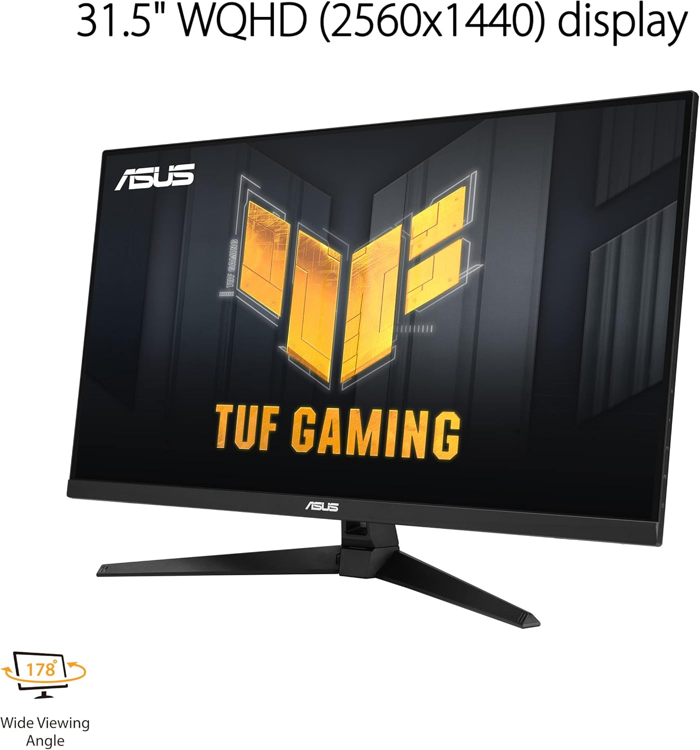 ASUS TUF Gaming VG32AQA1A- 31,5 Zoll WQHD Monitor - 170 Hz, 1ms GtG, FreeSync Premium & G-Sync kompatibel, DisplayHDR 400 - Fast IPS Panel, 16 9, 2560x1440, DP, HDMI, USB, ergonomisch, Speaker