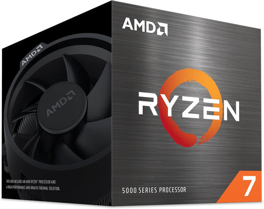 AMD Ryzen 7 5700 Prozessor (8 Kerne/16 Threads, 65W TDP, AM4 Sockel, Cache 20MB, Bis zu 4.6 GHz Frequenz Boost, Wraith Spire Kühler)