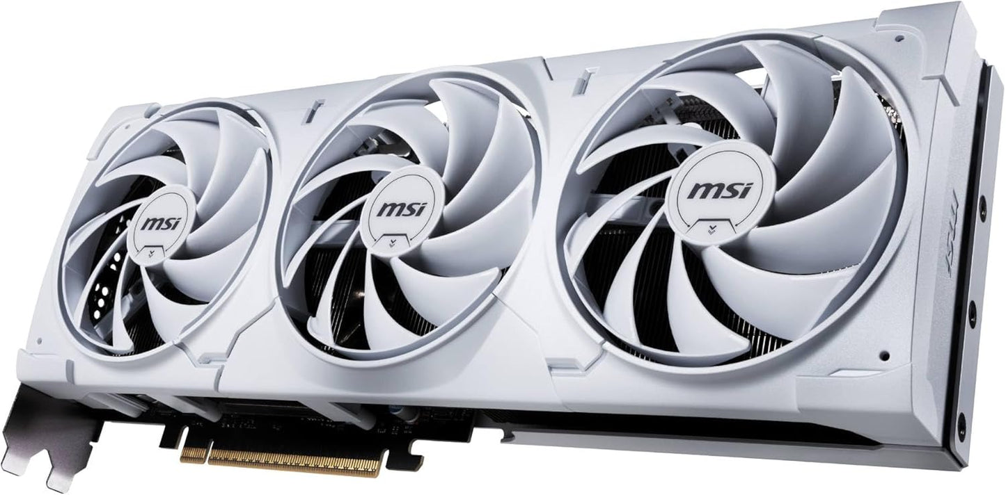 MSI GeForce RTX 5080 16G Ventus 3X OC White — 16GB GDDR7 (30Gbps/256-bit), PCIe 5, Boost: 2640 MHz, HDMI 2.1b, DisplayPort 2.1b