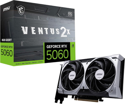 MSI GeForce RTX 5060 8G Ventus 2X OC - 8GB GDDR7 (28Gbps/128-bit), PCIe 5, Boost: 2527 Hz, HDMI 2.1b, DisplayPort 2.1b