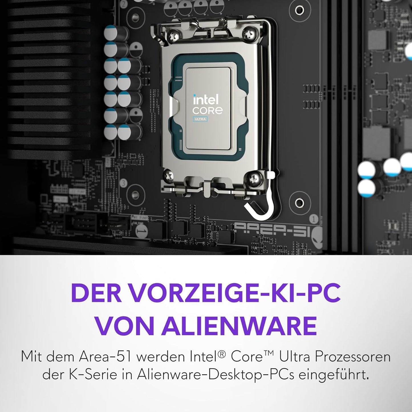 Alienware Area-51 Gaming Desktop - Intel Core Ultra 9 Series 2, Nvidia GeForce RTX 5090, 64GB RAM, 4TB SSD, Liquid-Cooled CPU, Windows 11 Home, AlienFX - Lunar Silver