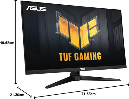 ASUS TUF Gaming VG32AQA1A- 31,5 Zoll WQHD Monitor - 170 Hz, 1ms GtG, FreeSync Premium & G-Sync kompatibel, DisplayHDR 400 - Fast IPS Panel, 16 9, 2560x1440, DP, HDMI, USB, ergonomisch, Speaker