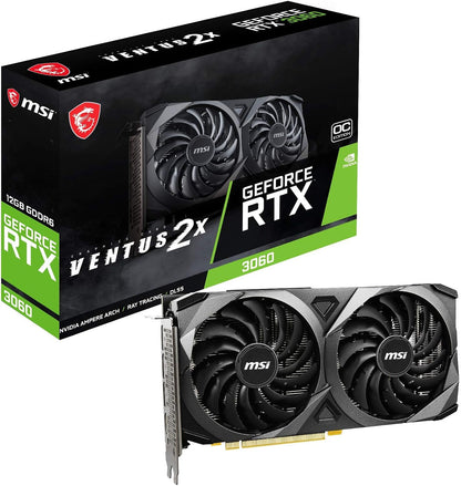 MSI GeForce RTX 3060 VENTUS 2X 12G OC, Gaming Grafikkarte - NVIDIA RTX 3060, 12GB GDDR6 Speicher, 192-bit, 15 Gbps
