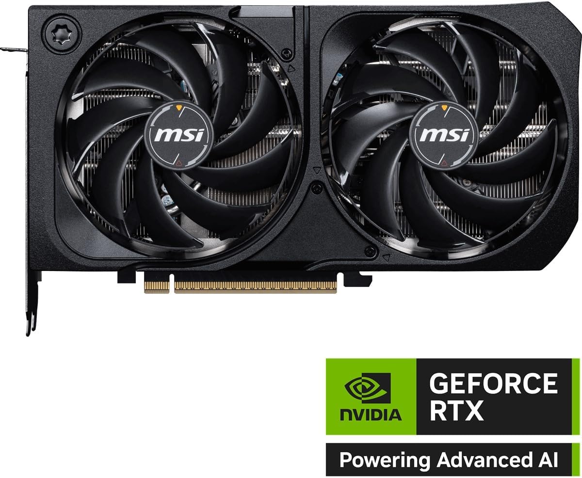MSI GeForce RTX 5070 12G Shadow 2X OC - 12GB GDDR7 (28Gbps/192-bit), PCIe 5, Boost: 2542 MHz, HDMI 2.1b, DisplayPort 2.1b