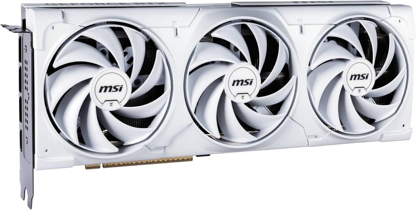 MSI GeForce RTX 5080 16G Ventus 3X OC White — 16GB GDDR7 (30Gbps/256-bit), PCIe 5, Boost: 2640 MHz, HDMI 2.1b, DisplayPort 2.1b